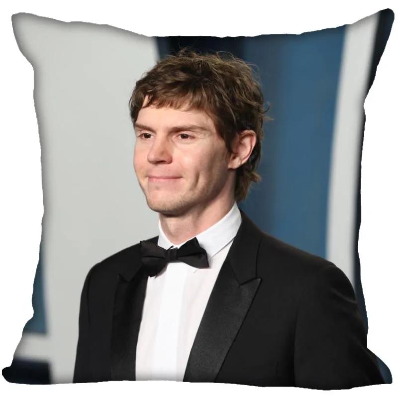 Hot Evan Peters Star Pillow Case For Home Decorative Pillows Cover Invisible Zippered Throw PillowCases 45X45cm