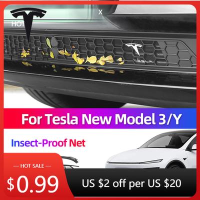Car Sticker For Tesla Model 3 Y Juniper Highland Insect Proof Mesh Water Barrier Air Conditioning Inlet Dust Cover Wholesale Car