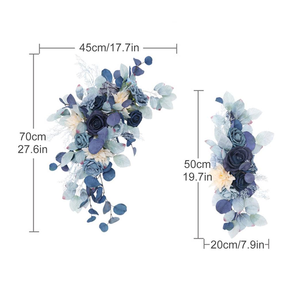 Wedding Arch Flower Kit Artificial Decorative Silk Flower for Ceremony 70x50cm 50x20cm