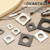 PATIKIL 6pcs M27x50mm Square Washers, Inclined Washers, Plate Gaskets, Spacer Gaskets for Hardware Fasteners, Black