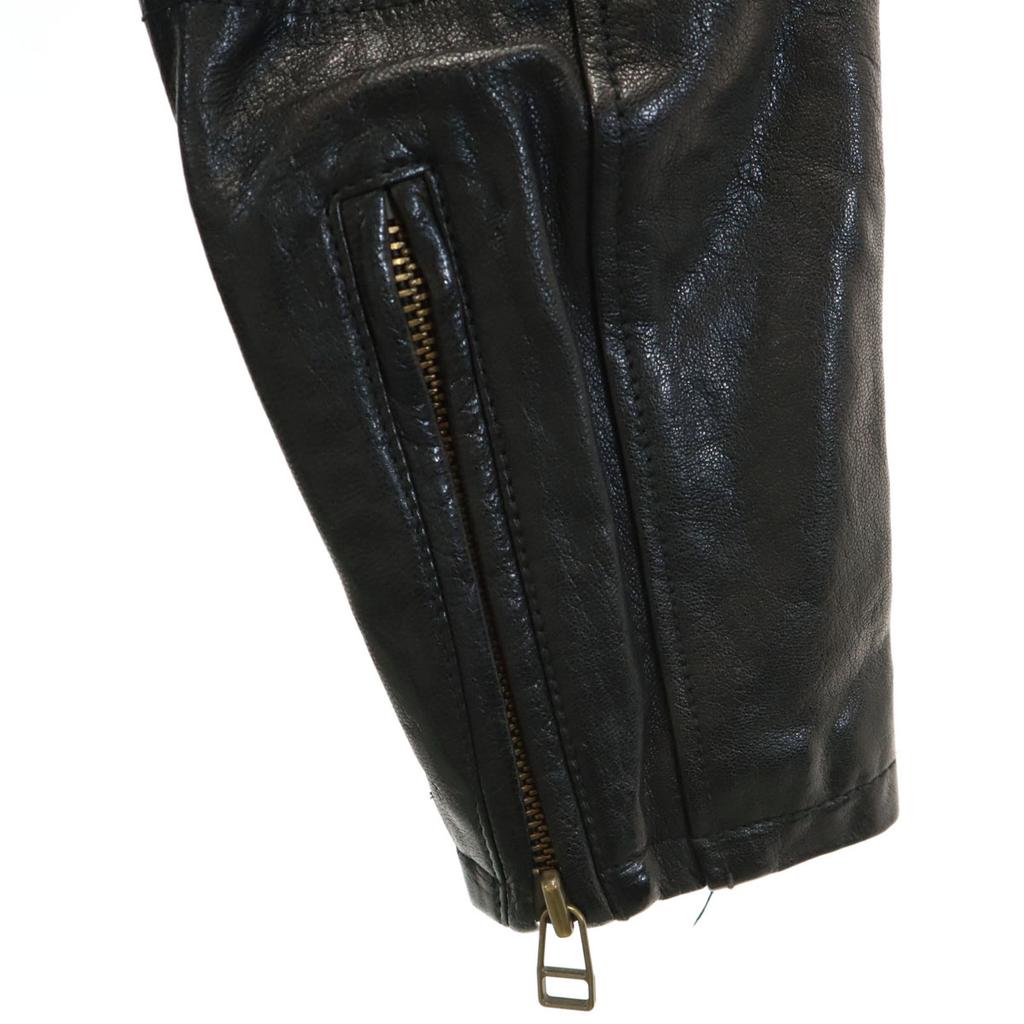 AVIREX Patched Goat Leather Jacket L Black Men's Used