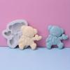 1pc Silicone mold for baking cakes and handcrafted candles with a cute heart-shaped bear design