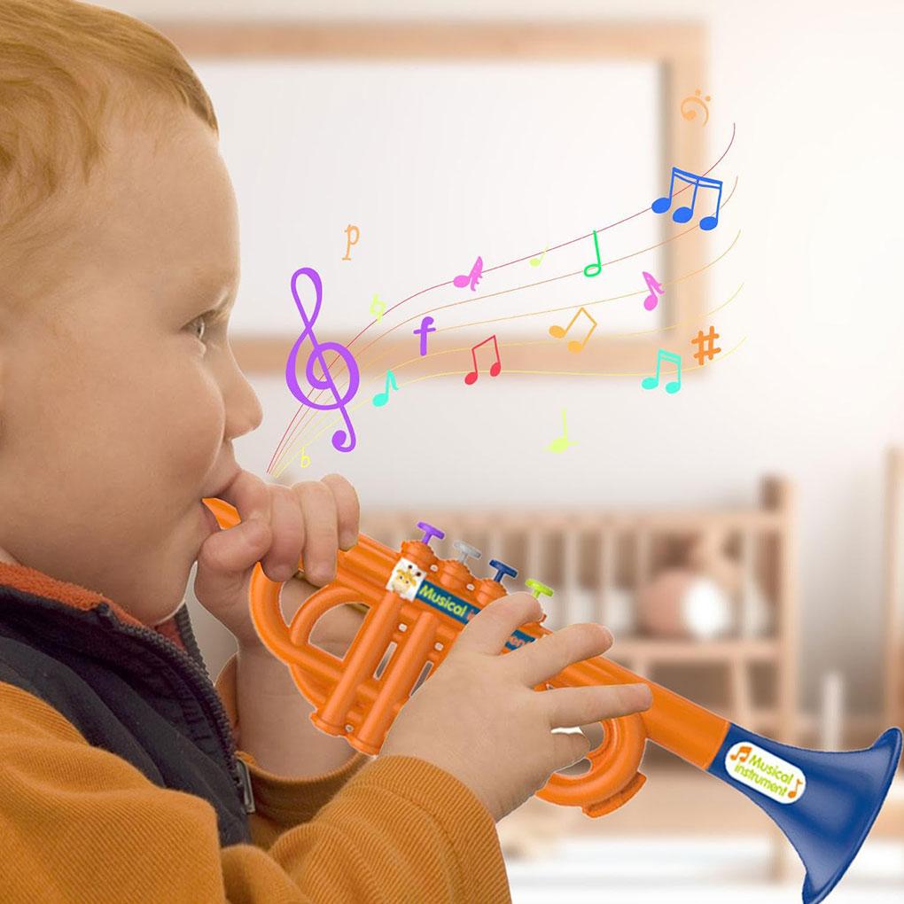 Exquisite Spielzeugtrompete Simuliertes Instrument für Jungen Musikalische Erziehung Trompetenspielzeug für Kinder Kleinkind