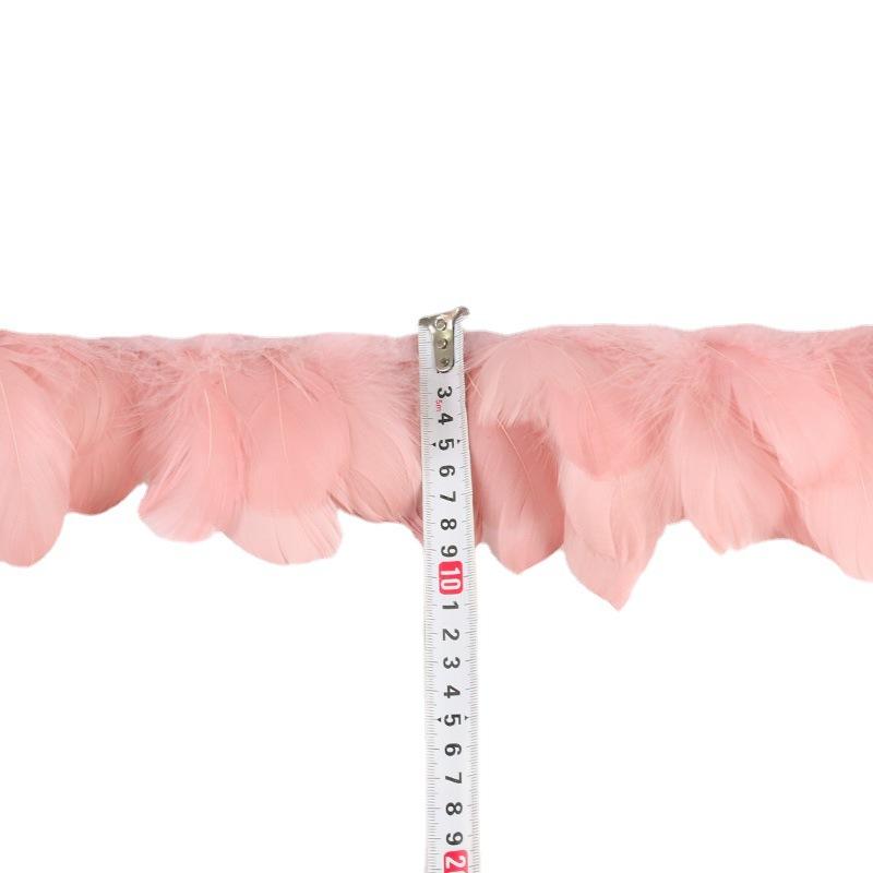 1 Beige Medium Feather Cloth With Feather Cloth Strips Goose Feather Diy Clothing Lighting Accessories Crafts Decoration