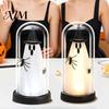 Reusable Festive Ornament Indoor Light Up Ghost In Dome Cloche, Halloween Cute Witch Decorative Spooky Desktop Table Lamp with LED for Home