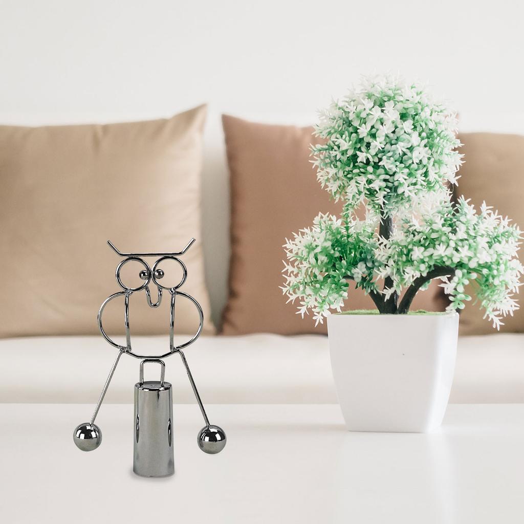 Owl Swing Little Balance Ornament Physics Science Tumbler Metal Craft Individual Gift
