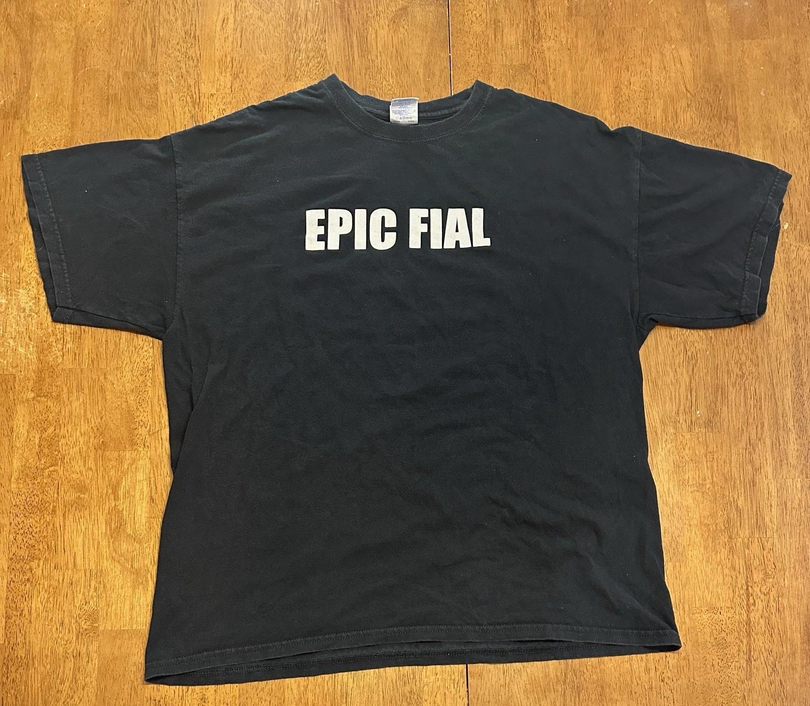 Y2K Epic Fial Fail T Shirt XL Vintage Word 2XL