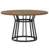 Tribesigns Round Dining Table for 4 People, Circle Dining Table with Metal Base, 120 Cm Round Kitchen Table for Living Room