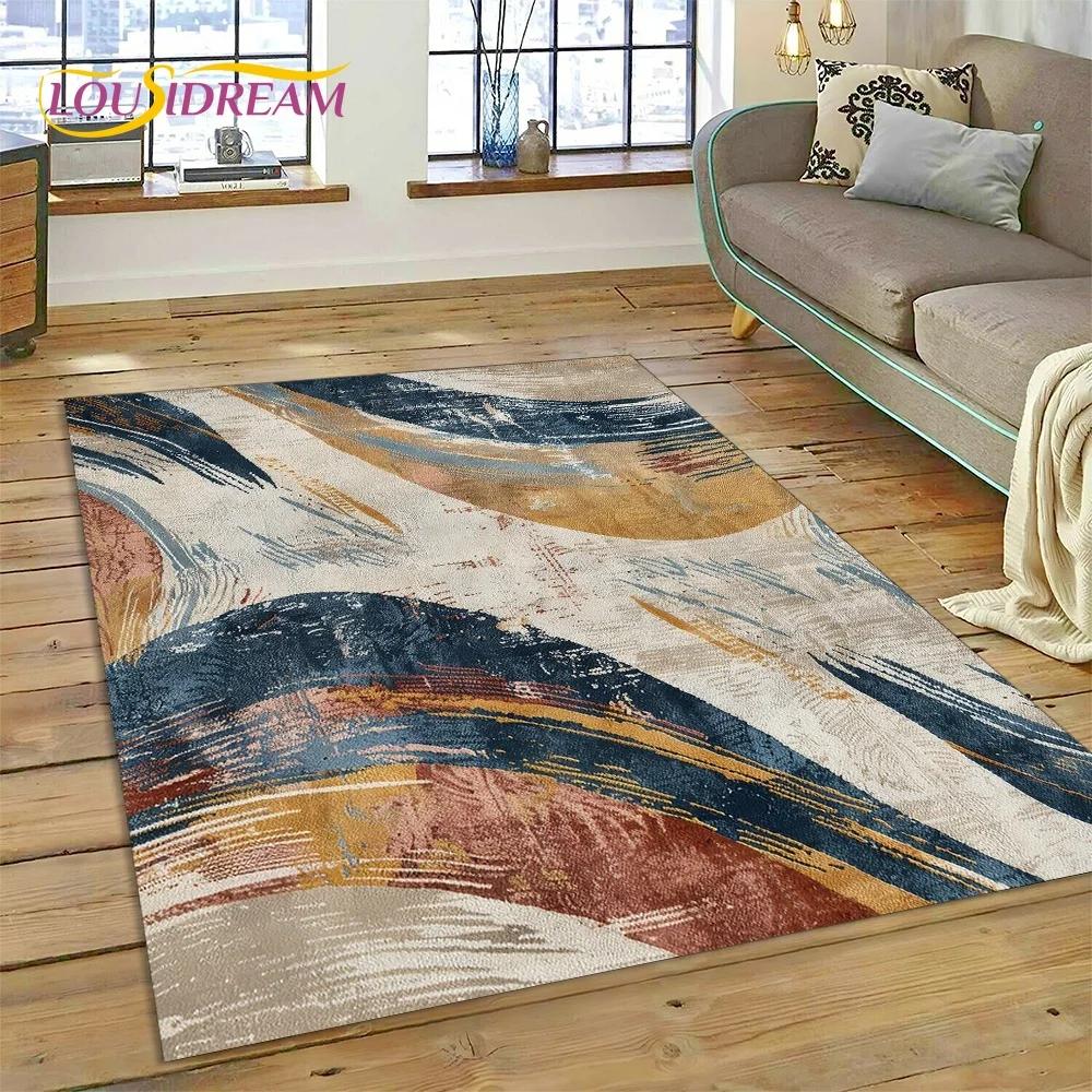 3D Bohémský Abstraktní Moderní Umění Geometrie 27 Styl Nový Koberec pro Obývací Pokoj Ložnici Domácí Dekorace Pohovky, Protiskluzová Podložka na Podlahu