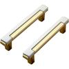 Double-colors Cabinet Pull Zinc Alloy Drawers Pull Simple Kitchen Cabinets Handle  Cabinet Hardware