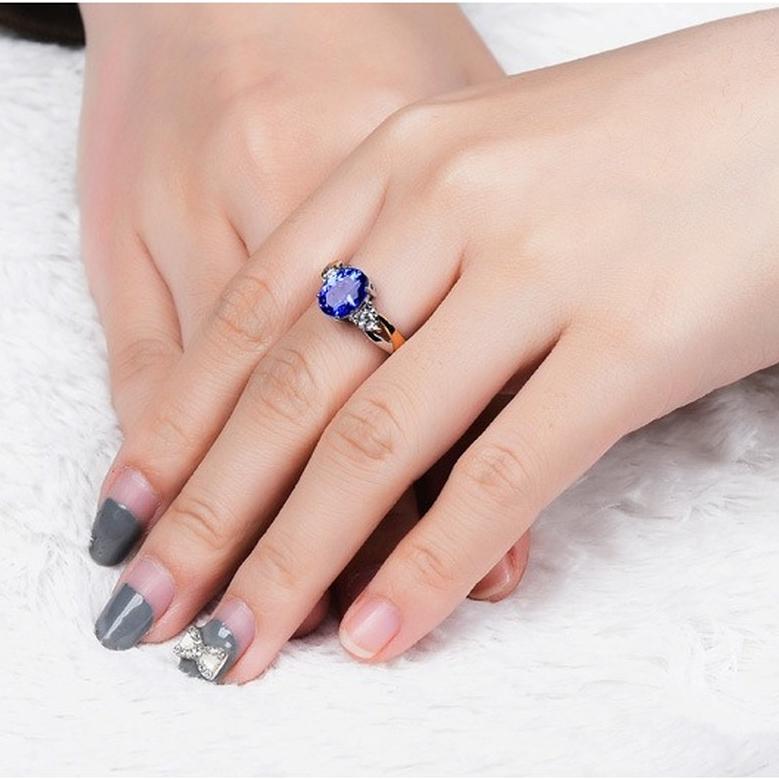 Sace Gems Anillo clásico de circón de aleación de cobre, joyería para mujer, regalo de fiesta de promesa de boda abierto