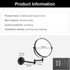 360°Rotating Double-Sided Wall Mirror - Aluminum Alloy Bathroom Makeup Mirror with 3X Magnification, Foldable & Angle-Adjustable