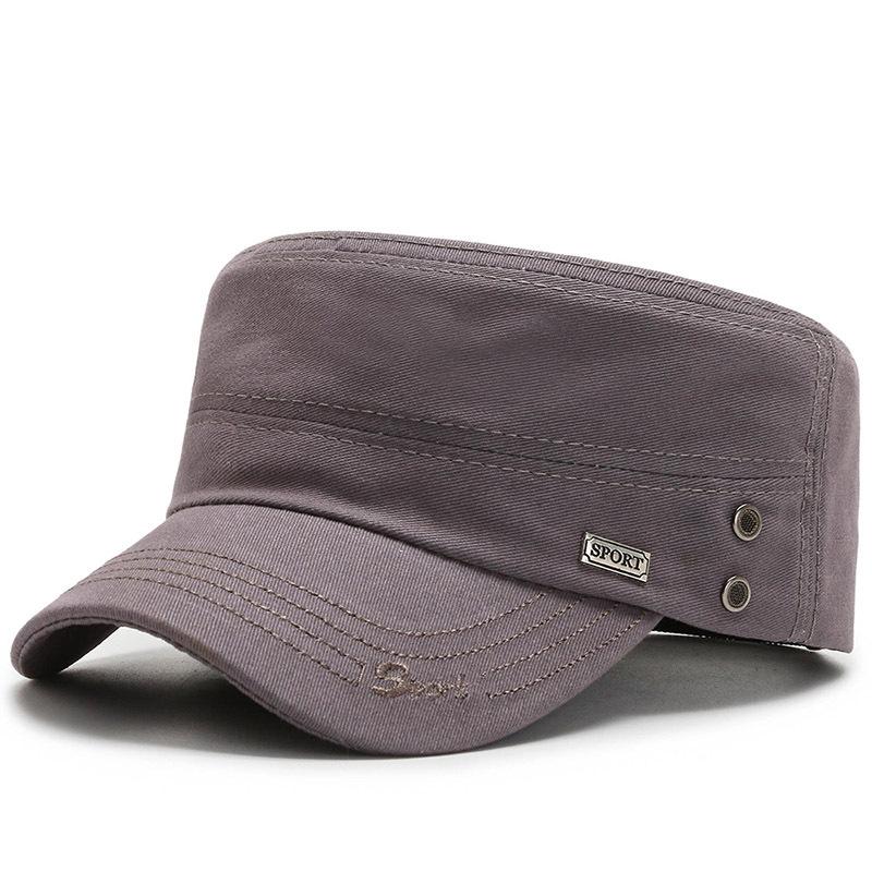 Hat Men's new cap Men's autumn and winter single hat Outdoor casual versatile baseball cap Military cap Flat top hat