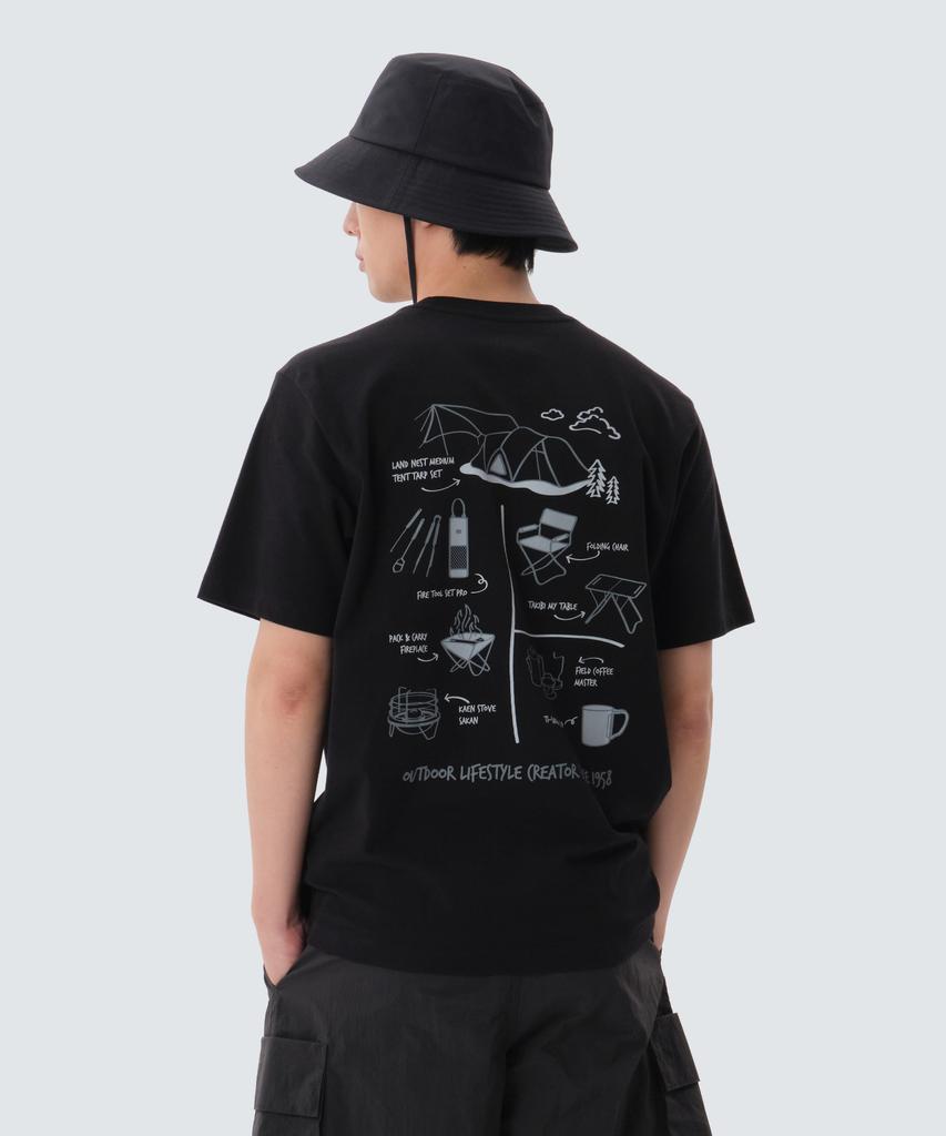 SNOWPEAK APPAREL Sorona Gear Short Sleeve T-Shirt (S25Mufts70) Black