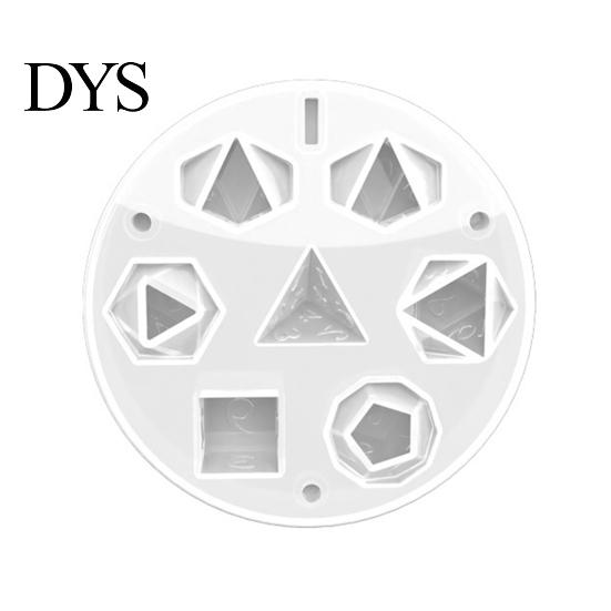 Silicone Dice Mold 3D with 7 Grids for DIY Making Irregular Multi-sided Digital Faux Crystal Game Props Ideal Gift Lovers Reusable