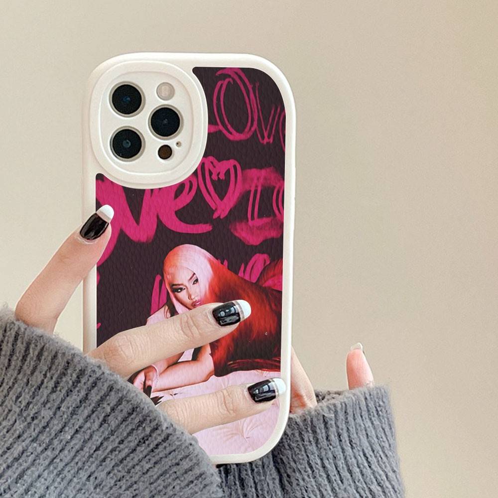 N-Nicki Singer Minaj Silicone Phone Case For IPhone 16 15 14 13 12 11 Pro Max Mini Leather Soft Cover