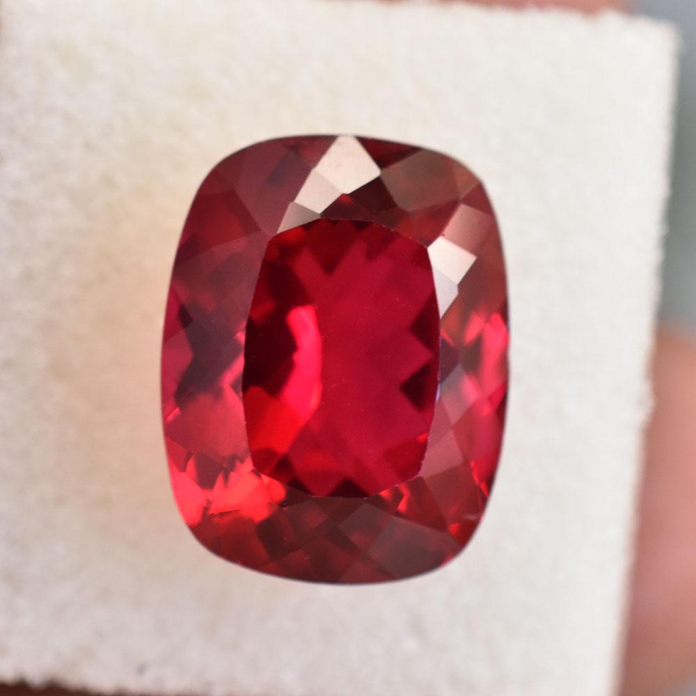 Natural Red Ruby Loose Gemstone Quality 13 Ct Cushion Shape for Jewelry Making and Gem Collections