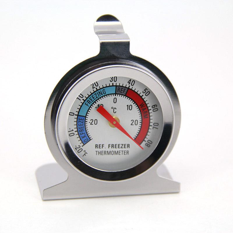 Mini Fridge Thermometer Temperature Sensor DIAL High Accuracy Refrigerator Freezer 0 To  -20 To 20°C For Home Stainless Steel