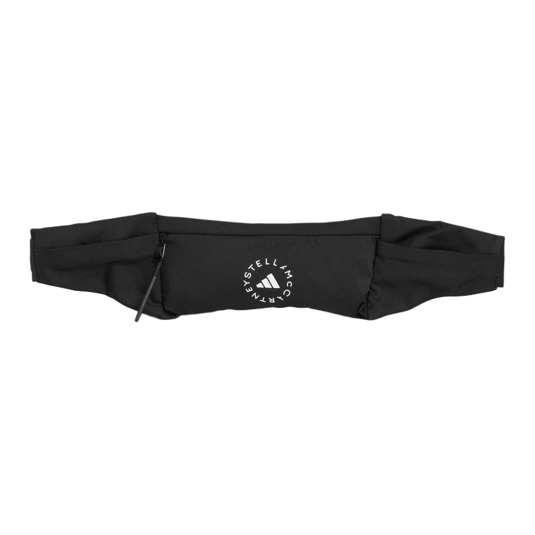 

Adidas X Stella McCartney Collaboration 0.5L Brand Logo Adjustable Elastic Waist Belt Nylon Waist Bag Women waist bag Black JZ7836 Black