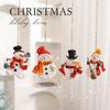 New Resin Christmas Tree Hanging Pendant Santa Claus Snowman Small Xmas Tree Ornaments DIY Christmas Decorations Party Supplies