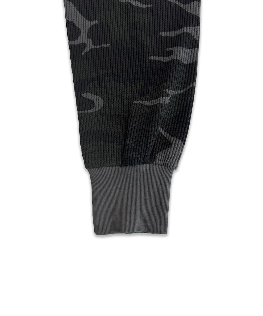 UNUSEDLAB Camo Embroidered Zip-Up Hoodie [Charcoal]