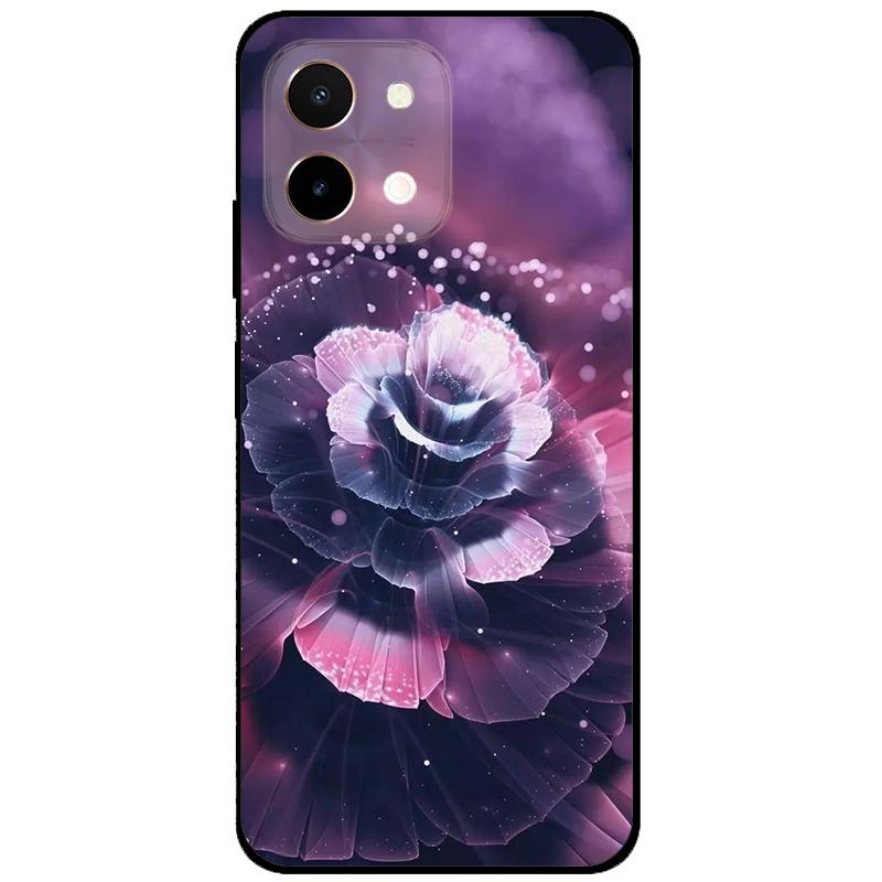 For Vivo Y28 4G Case 6.68'' Black TPU Silicon Cartoon Protection Cover for VivoY28 Y 28 4G Shockproof Capa Wolf Animals Soft Bag