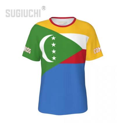 Fashion Women's T-Shirt Chilean Flag Comoros Cote Diva Flag Pattern 3D Printing Comfortable Sports Men's Short Sleeves