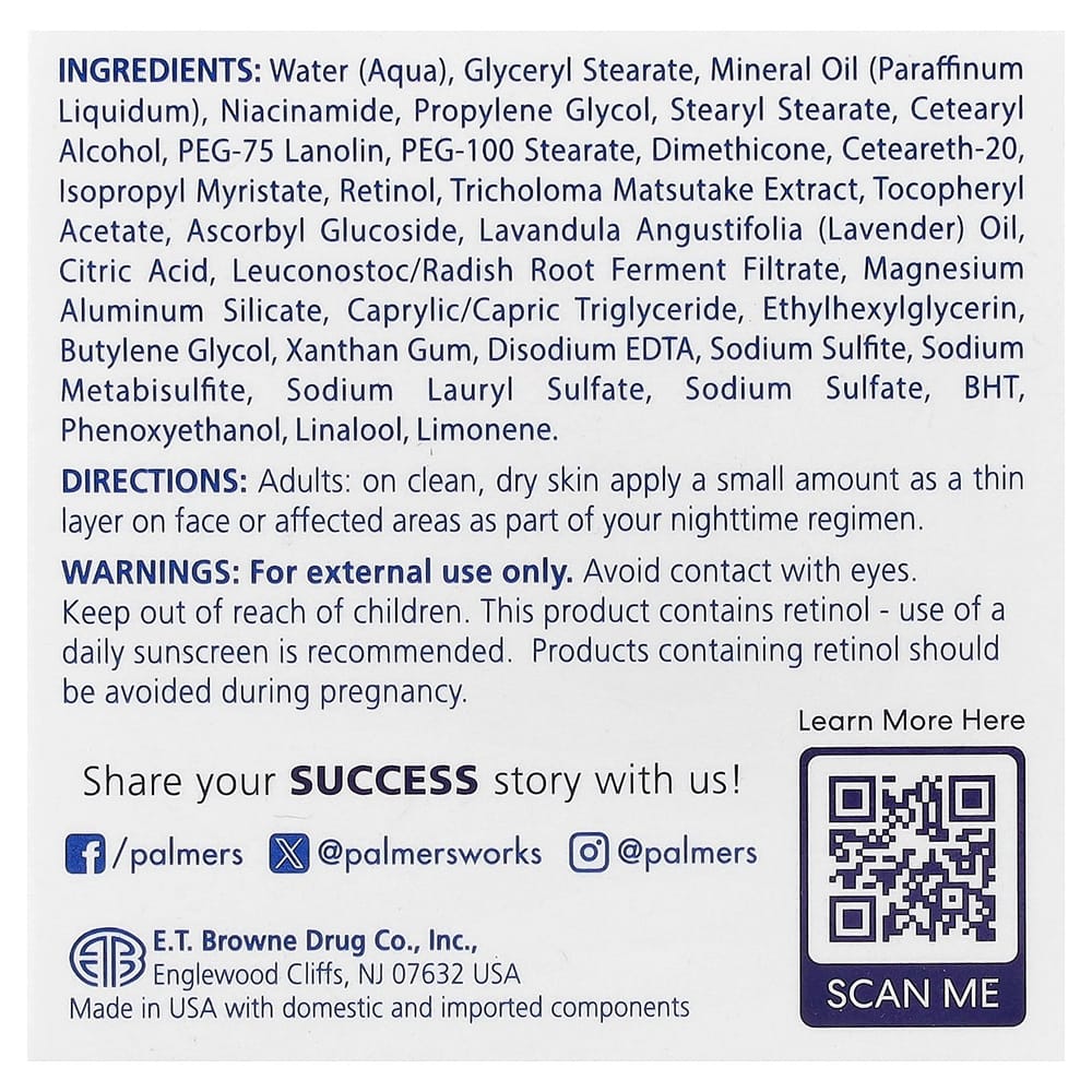 Palmer's Skin Success Anti-Dark Spot Fade Cream Night with Vitamin E, 75g (2.7oz)