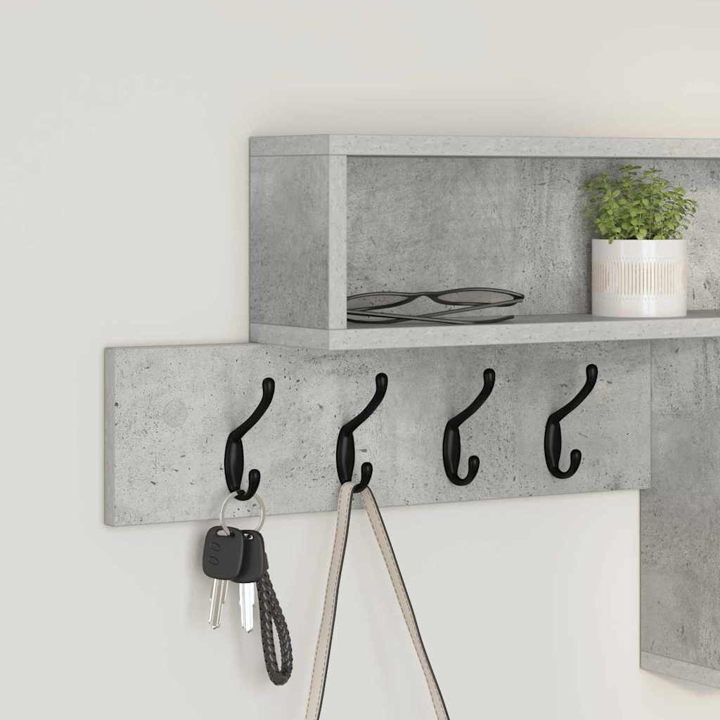 Wall mounted nightstand concrete grey 100 x 12 x 43.5 cm