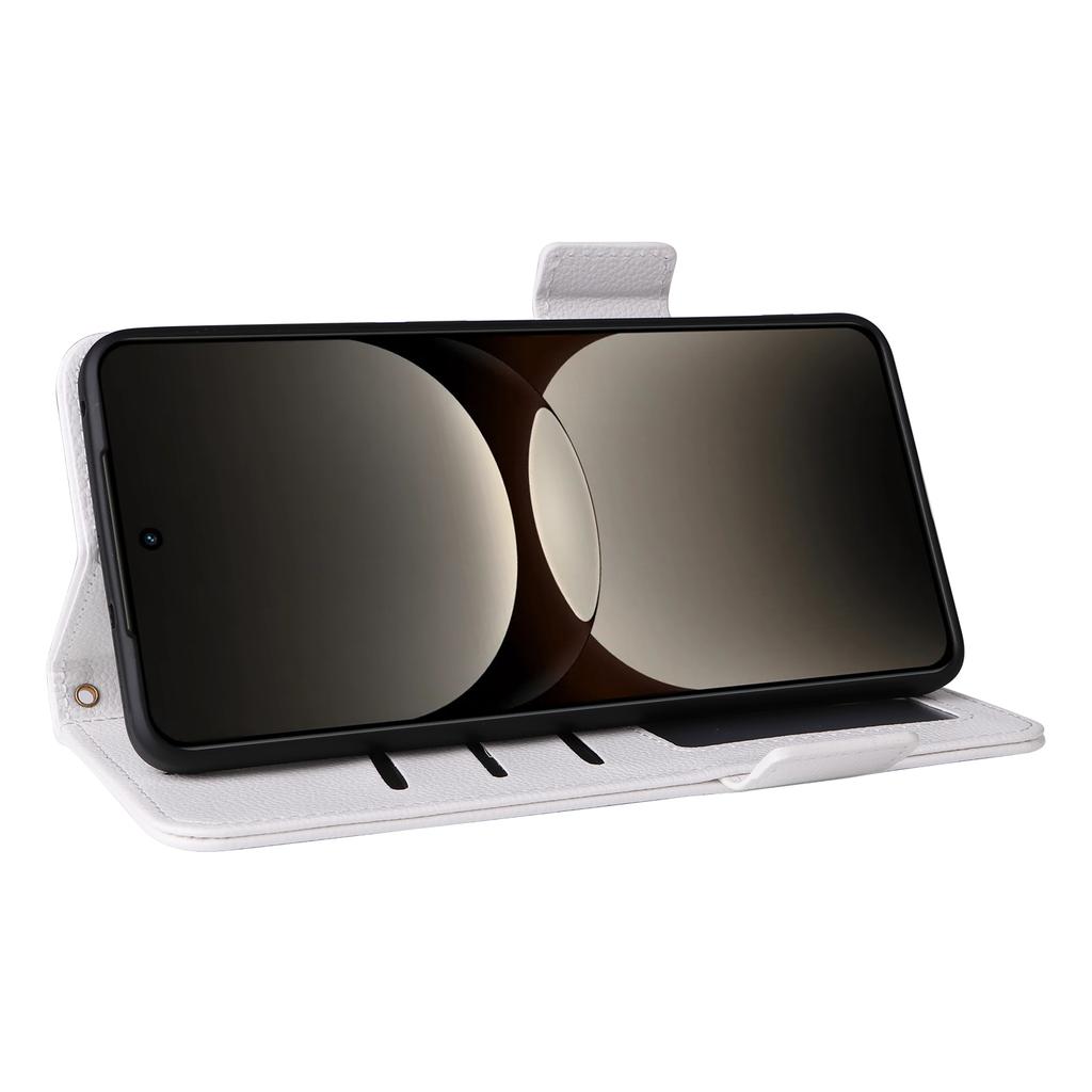 For Realme GT 7 Pro 5G Case with Wrist Strap Litchi Texture PU Leather Wallet Phone Cover