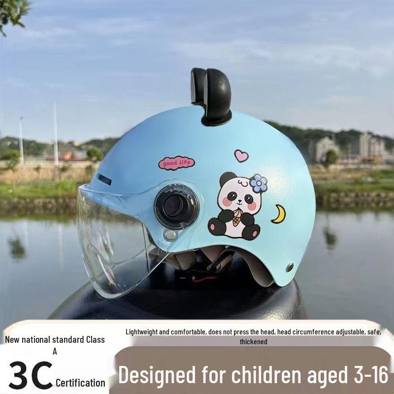 Ultra-Light Breathable Kids' 3C Electric Vehicle Helmet with Sun Protection, for Boys & Girls