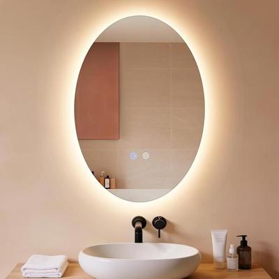 Bathroom Mirror - NETTLIFE - 50x70 Cm - IP44 - Touch Switch - Anti-fog, 3000–6500K Dimmable