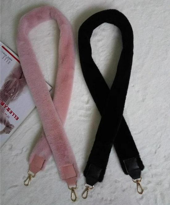 Women's Plush Wide Fur Shoulder Strap for Bags - Versatile Replacement for Crossbody and Single Shoulder Bags