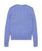 POLO RALPH LAUREN Cable Knit Cotton V-Neck Sweater - Blue