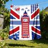 1pc Union Jack, Big Ben Outdoor Flannel Blanket for Girls Soft, Lightweight Throw Perfect for Camping, and Gifting, Digital