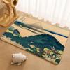 H-Hokusai O-Ohara K-Koson Floor Mat Floor Mat Soft Flannel Non-Slip Door  Rug for Living Room