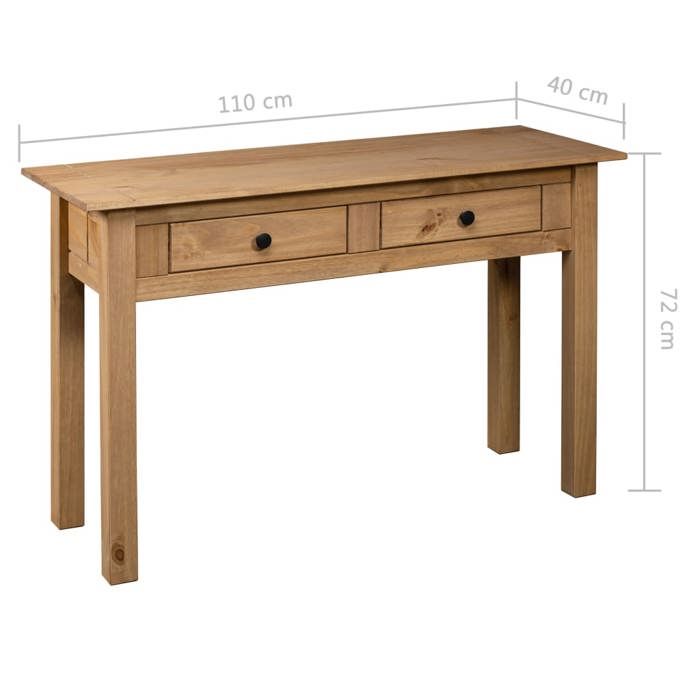 VidaXL Table console 110x40x72 cm Pin solide Gamme Panama 282679