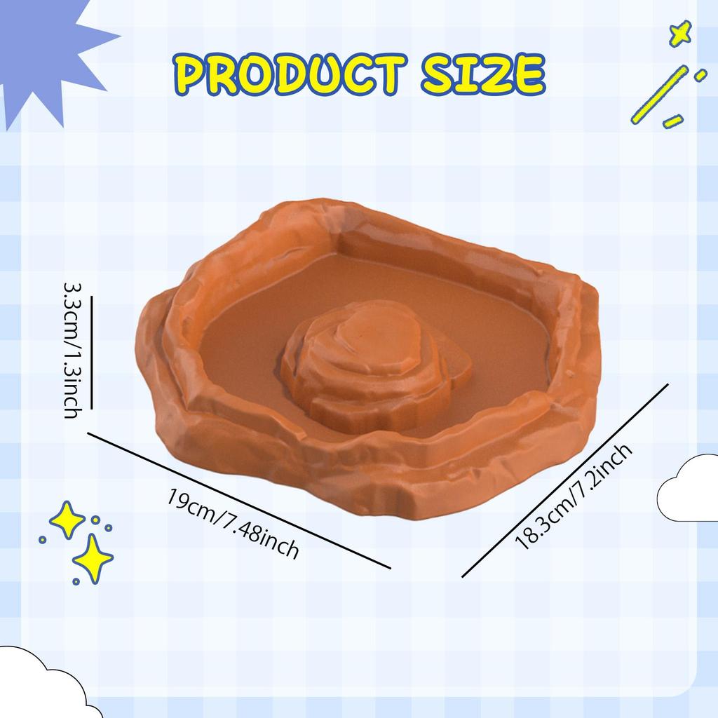 Reptilien Futter Napf Tank oder Aquarium Zubehör Reptilien Wassernapf Futterschale für Bartagame Gecko Eidechse Schildkröte Einsiedlerkrebs