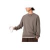 Li Ning China Color Series Solid Color Crew Neck Pullover Casual Long Sleeve Sweatshirt Men sweatshirt Tree-Gray Brown AWDU657-5