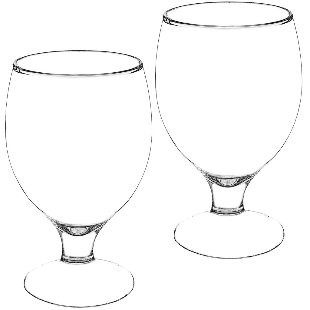 KADAX Szklanki Do Piwa Kufle Pokale Wysokie 370ml 2szt