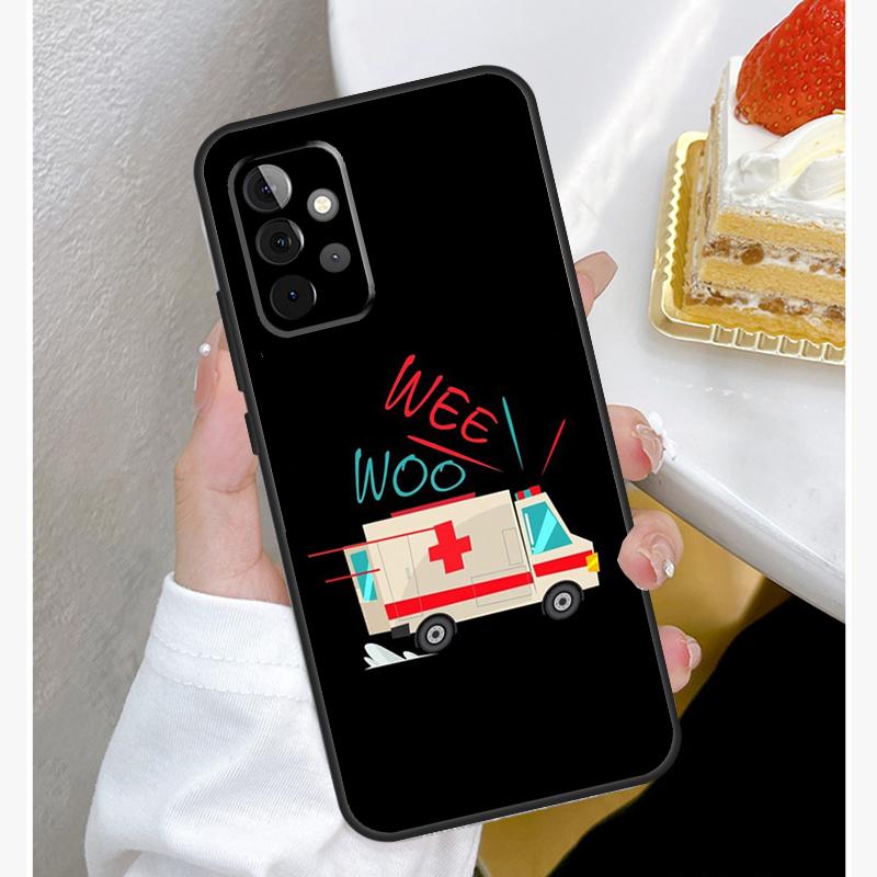 EMT EMS Ambulance Funda For Samsung Galaxy A52 A32 A12 A14 A34 A54 A51 A71 A53 A33 A13 A15 A25 A35 A55 Case