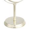 AmazonBasics Tabletop Mount Vanity Double Sided Mirror Round with Base Magnification Gold Height x Width cm Non-Slip 1x/5x 7.2 4.9