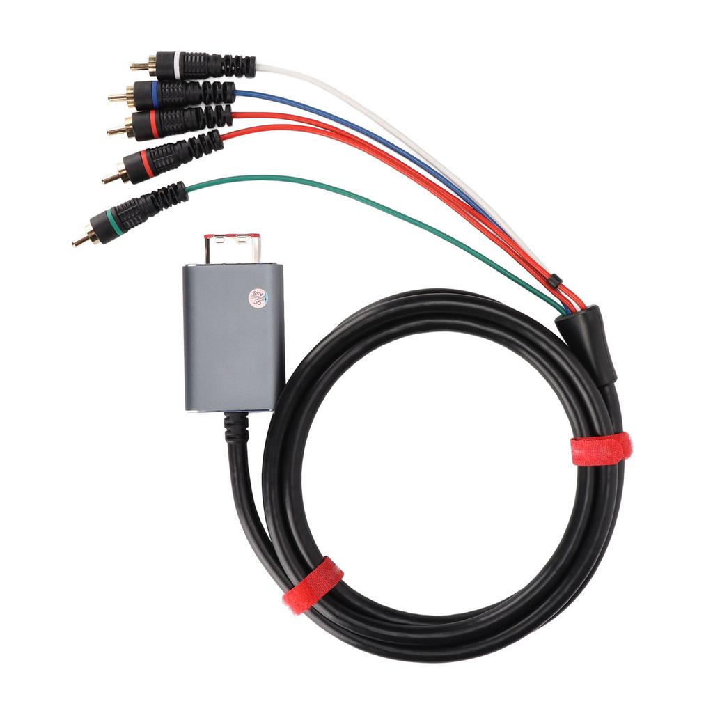 Component Cable 1.8m 5.9ft Double Shielded Plug and Play Digital AV Output Component 5RCA YPbPr Cable for GameCube