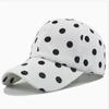 Atmungsaktive Polka Dot Baseballkappe Polyester Sonnenhut Japanischer Schirmmütze Reise