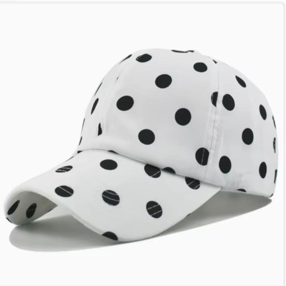 Atmungsaktive Polka Dot Baseballkappe Polyester Sonnenhut Japanischer Schirmmütze Reise