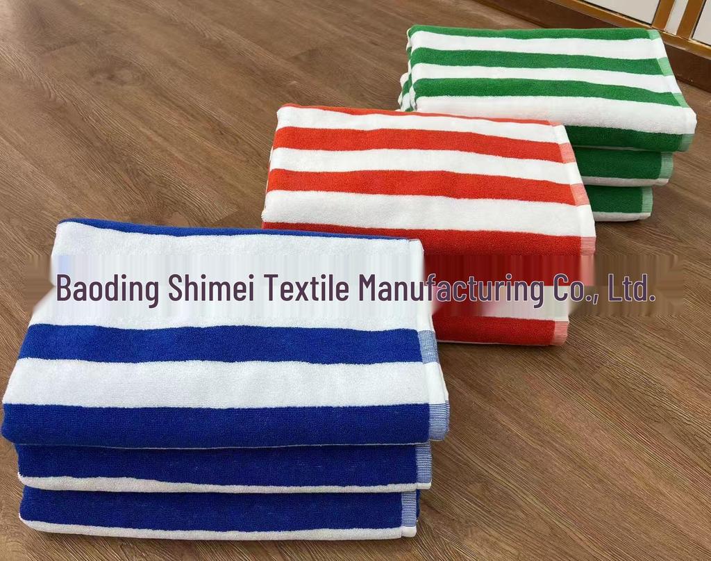 21-strand A-grade Soft White Cotton Striped Bath Towel - 6-layer Baby & Foot Bath Towel