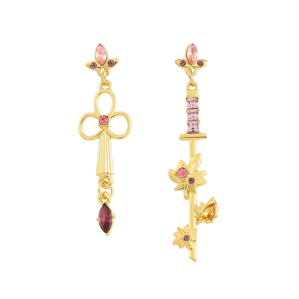 Genshin Impact Earring Ear Studs Barbatos Venti Wind Element Irregular Metal Pendant Earrings For Women Cosplay Party Jewelry