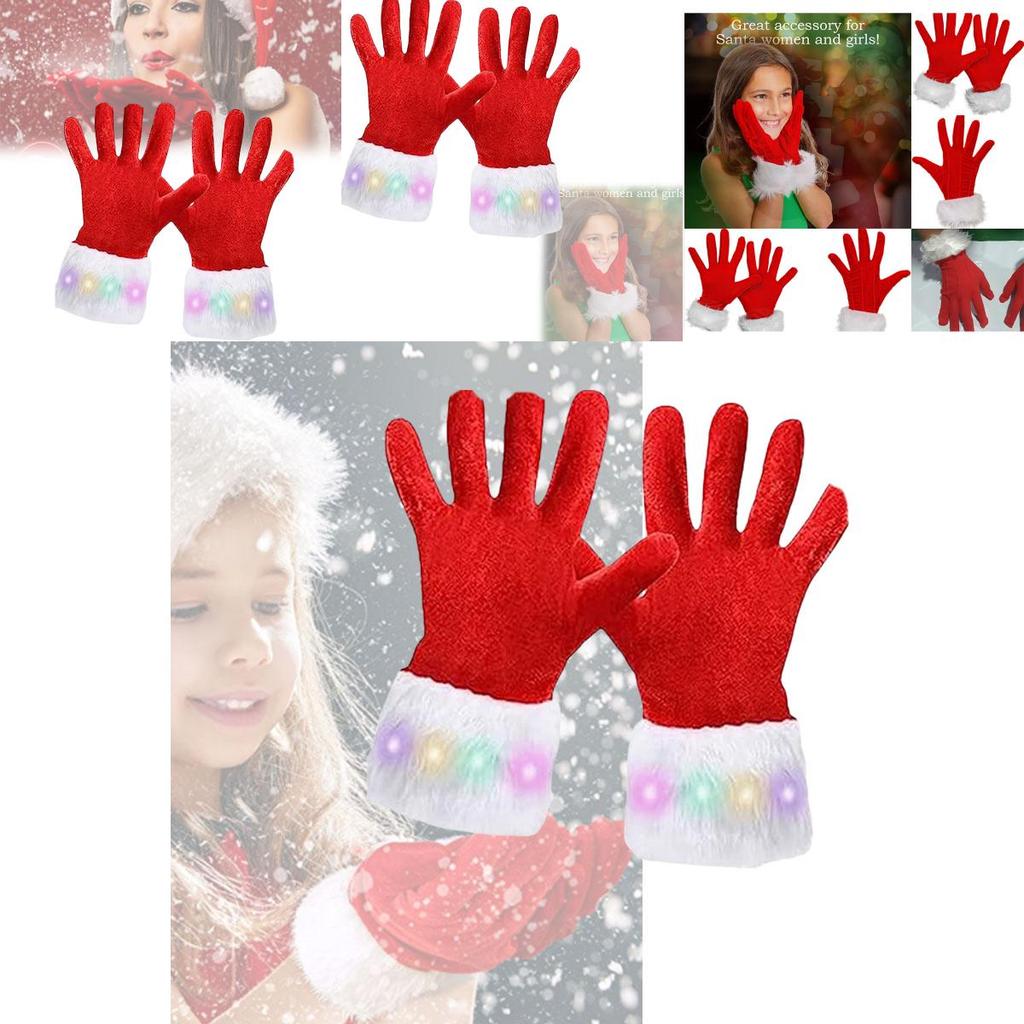 2023 Christmas Gloves With Furry Edge Stylish And Warm Adult Gloves