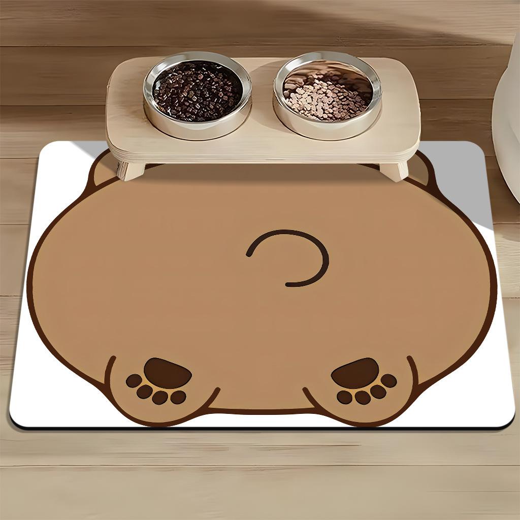 Haustier Platzset Katzenplatzset Hundeplatzset Katzennapfmatte Waschbar Saugfähig Rutschfest Geruchlos und Leicht zu Reinigen