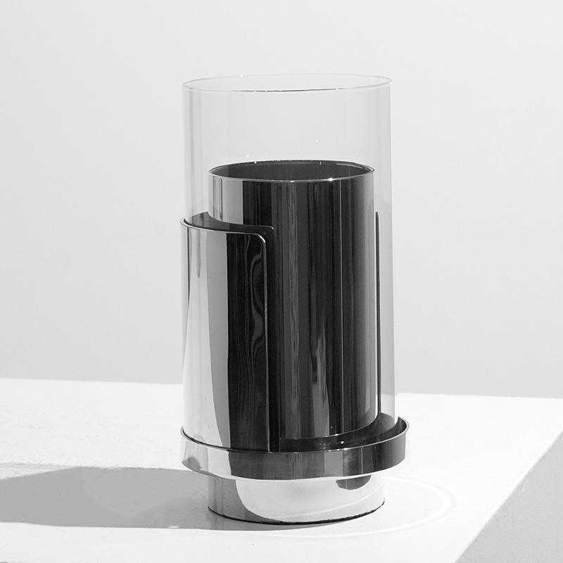 

Простая современная стеклянная ваза, легкие роскошные украшения, креативные домашние букеты, цветочные композиции, образцы металлических украшений для комнаты